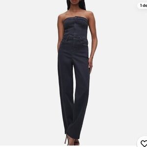 Good American Tube Denim Jumpsuit